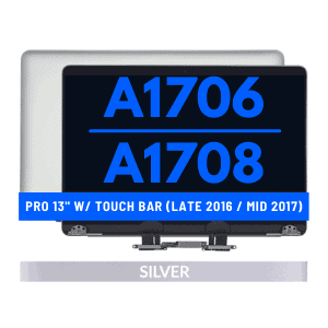 Complete LCD Display Assembly For Macbook Pro 13" W/ Touch Bar / Pro 13" (A1706 / A1708 / Late 2016 / Mid 2017) - Silver