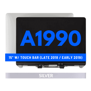 Complete LCD Display Assembly For Macbook Pro 15" Touch Bar (A1990: Late 2018 / Early 2019) - Silver