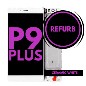 LCD Touchscreen White With Frame For Huawei P9 Plus (Refurbished)