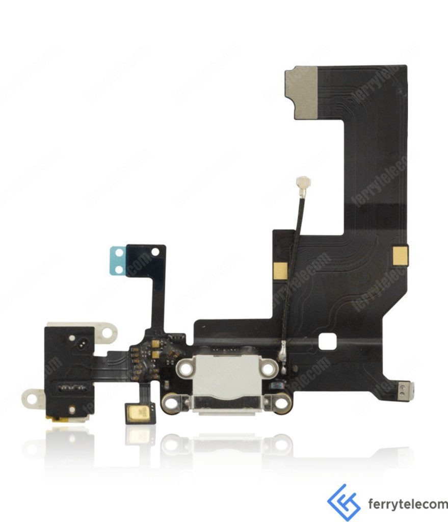 Charging Port Flex Cable Compatible For iPhone 5 (Silver)