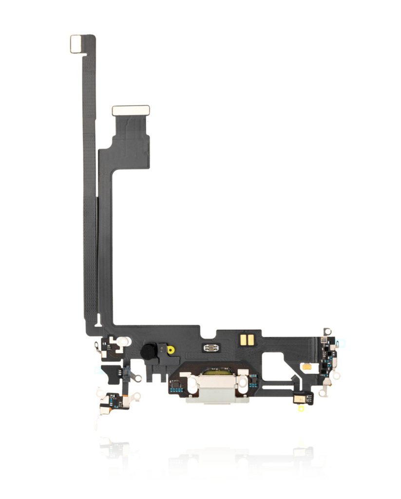 Charging Port Flex Cable Compatible For iPhone 12 Pro Max (Silver) (Premium)