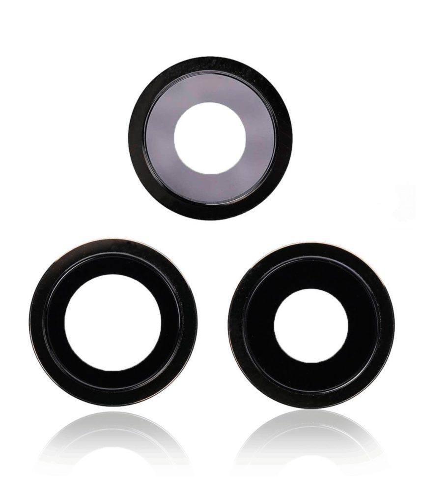 Back Camera Lens With Bracket Compatible For iPhone 12 Pro (Graphite) (Real Sapphire / Premium Quality)