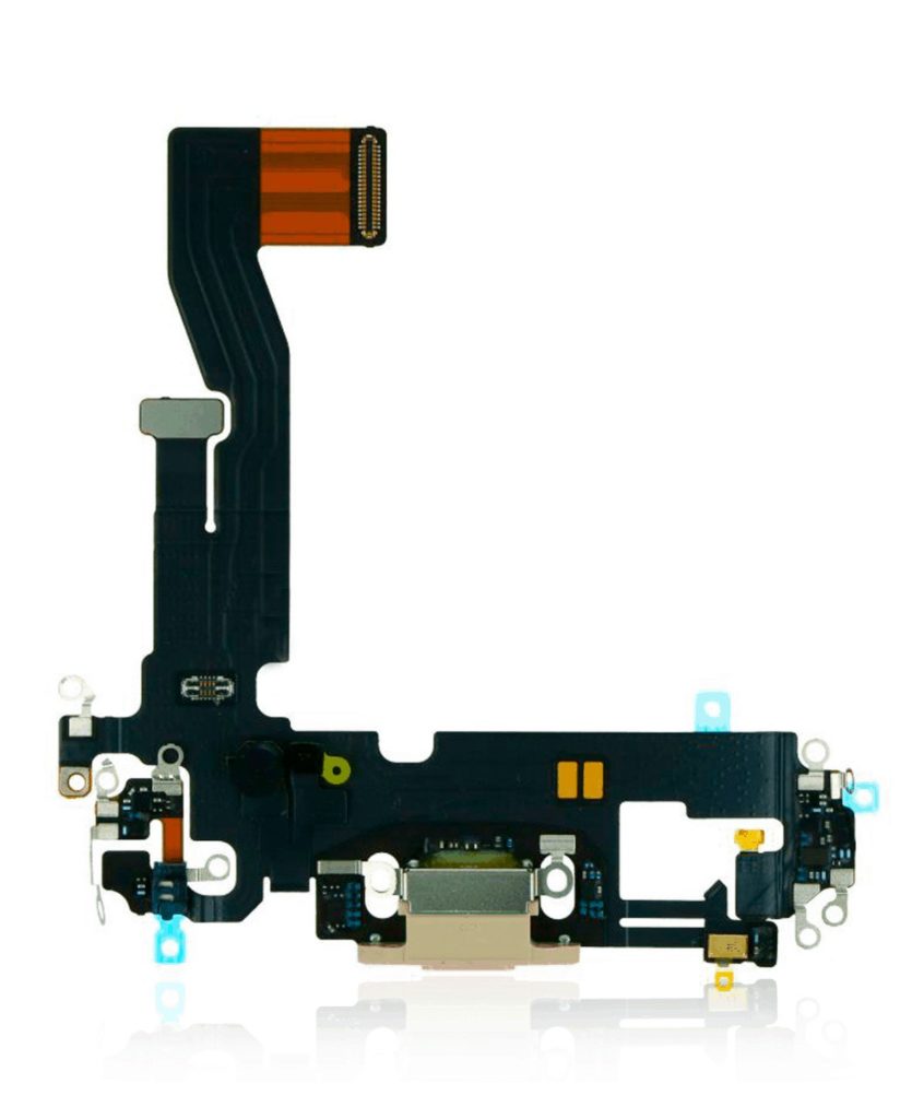 Charging Port Flex Cable Compatible For iPhone 12 / 12 Pro (Gold) (Premium)