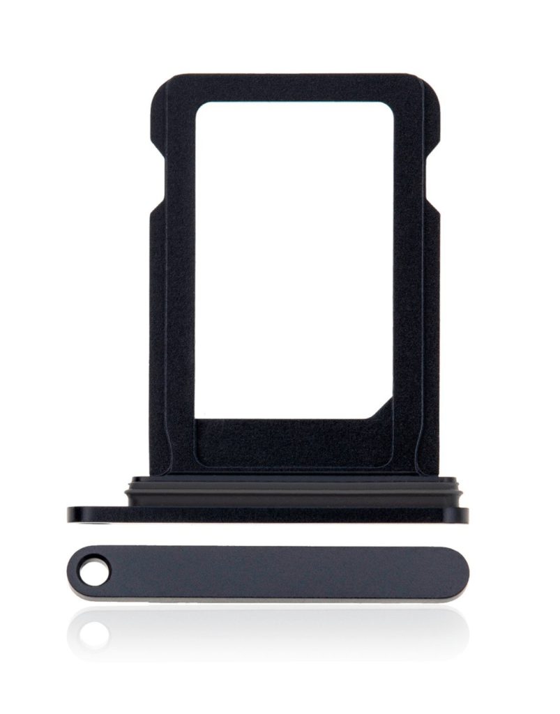 Single SIM Card Tray Compatible For iPhone 12 Mini (Black)