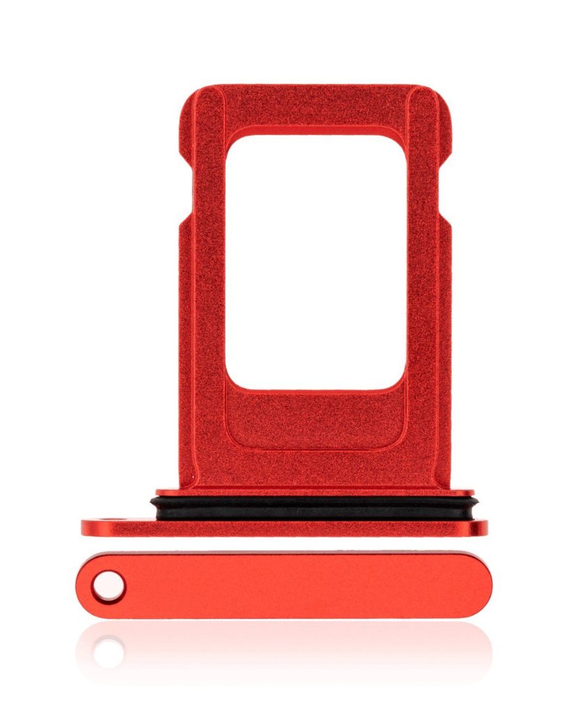 Single SIM Card Tray Compatible For iPhone 12 (Red)