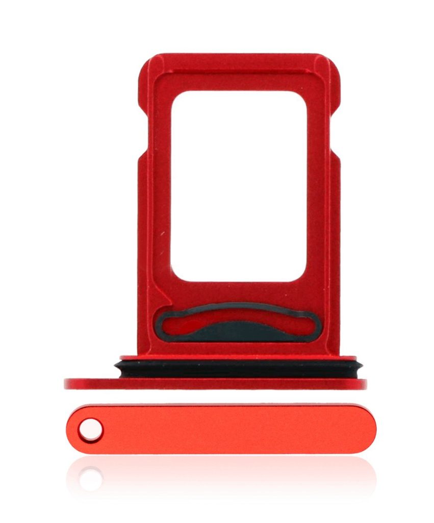Dual SIM Card Tray Compatible For iPhone 12 (Red)