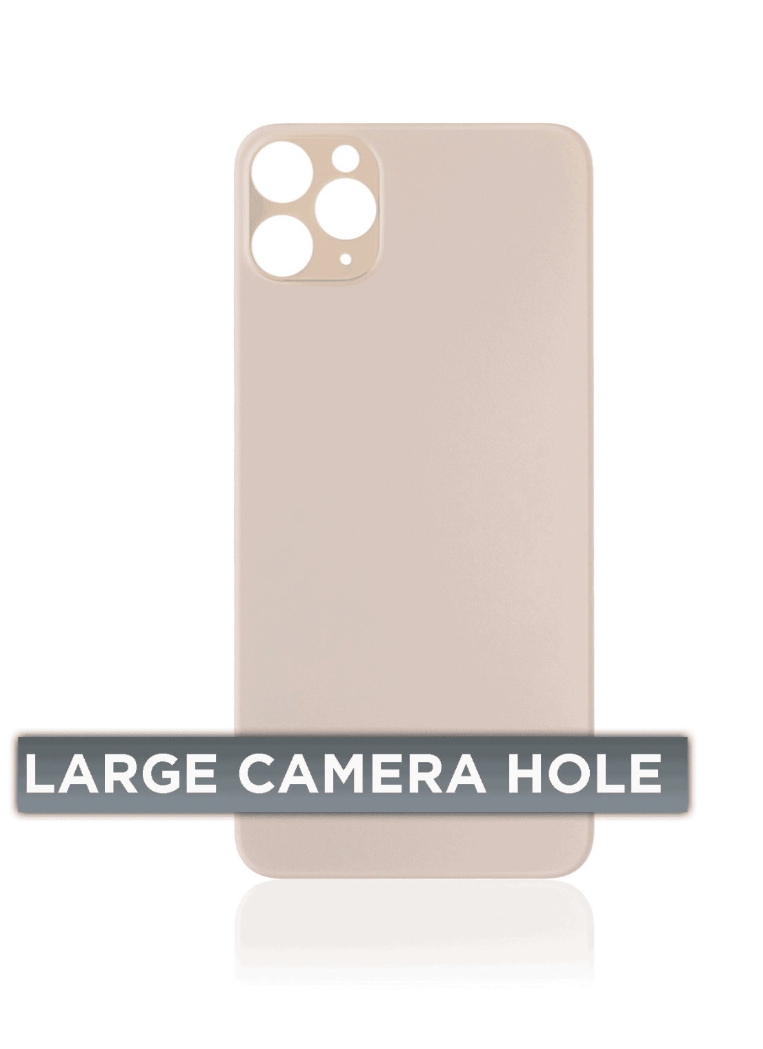 Back Glass Compatible For iPhone 11 Pro Max (Large Camera Hole) (Gold)