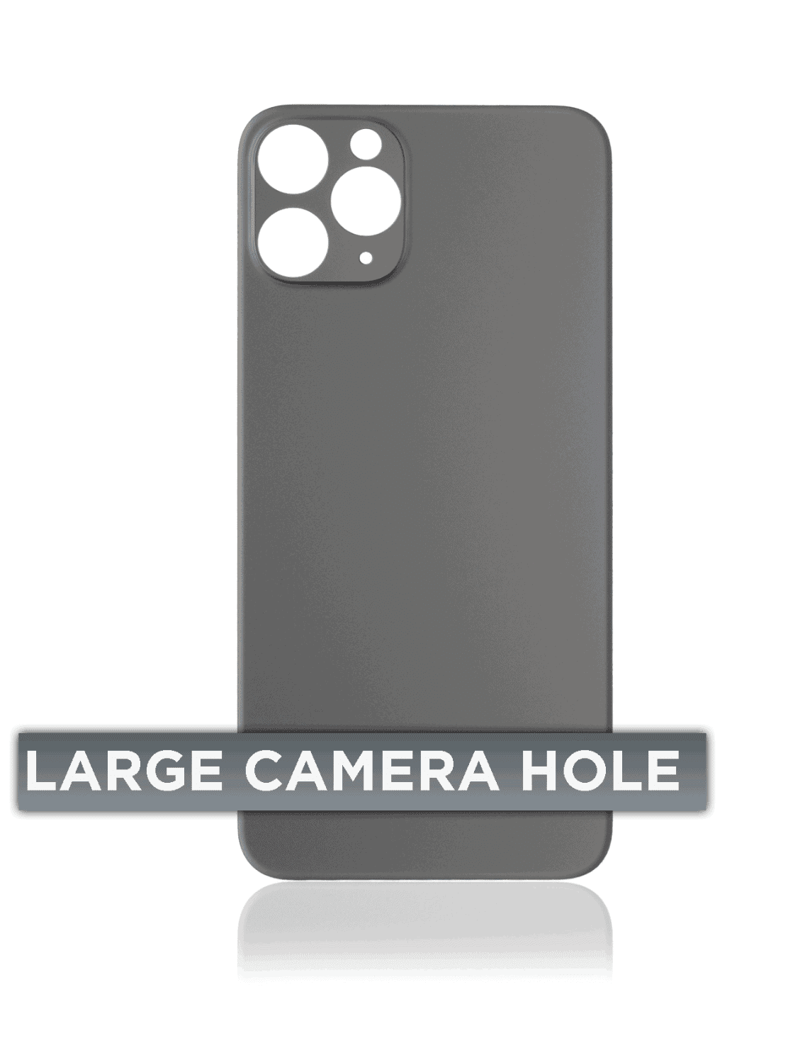 Back Glass Compatible For iPhone 11 Pro Max  (Large Camera Hole) (Space Gray)