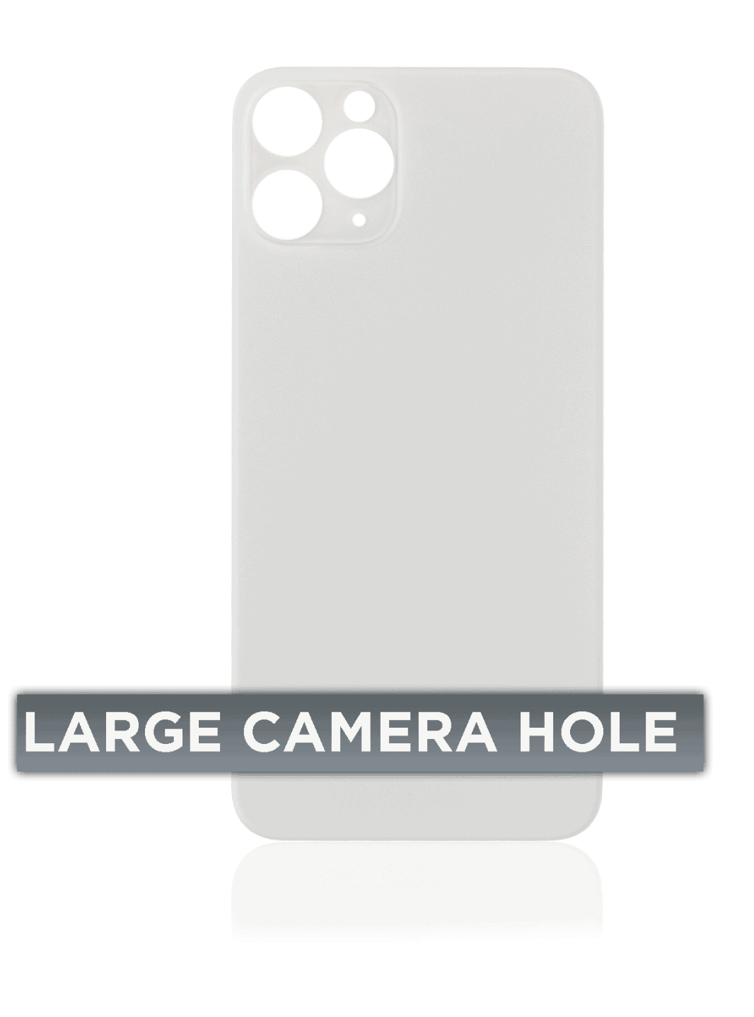 Back Glass Compatible For iPhone 11 Pro Max (Large Camera Hole) (Silver)