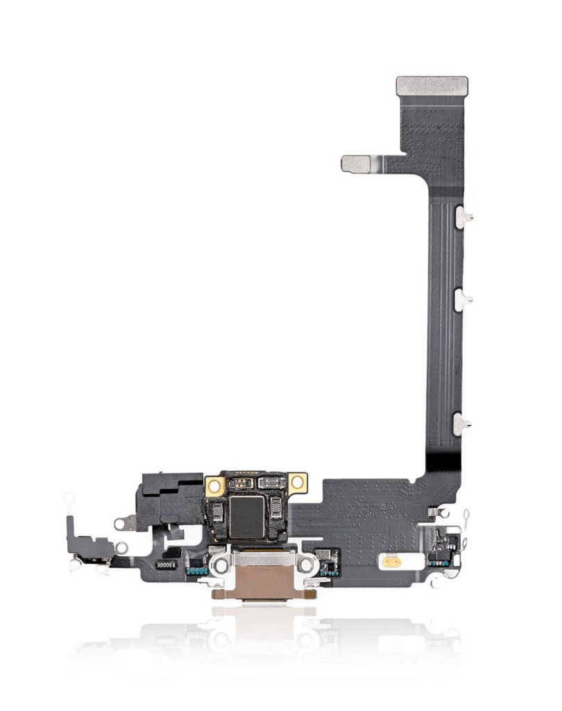 Charging Port Flex Cable With Board Compatible For iPhone 11 Pro Max (Gold) (Premium)