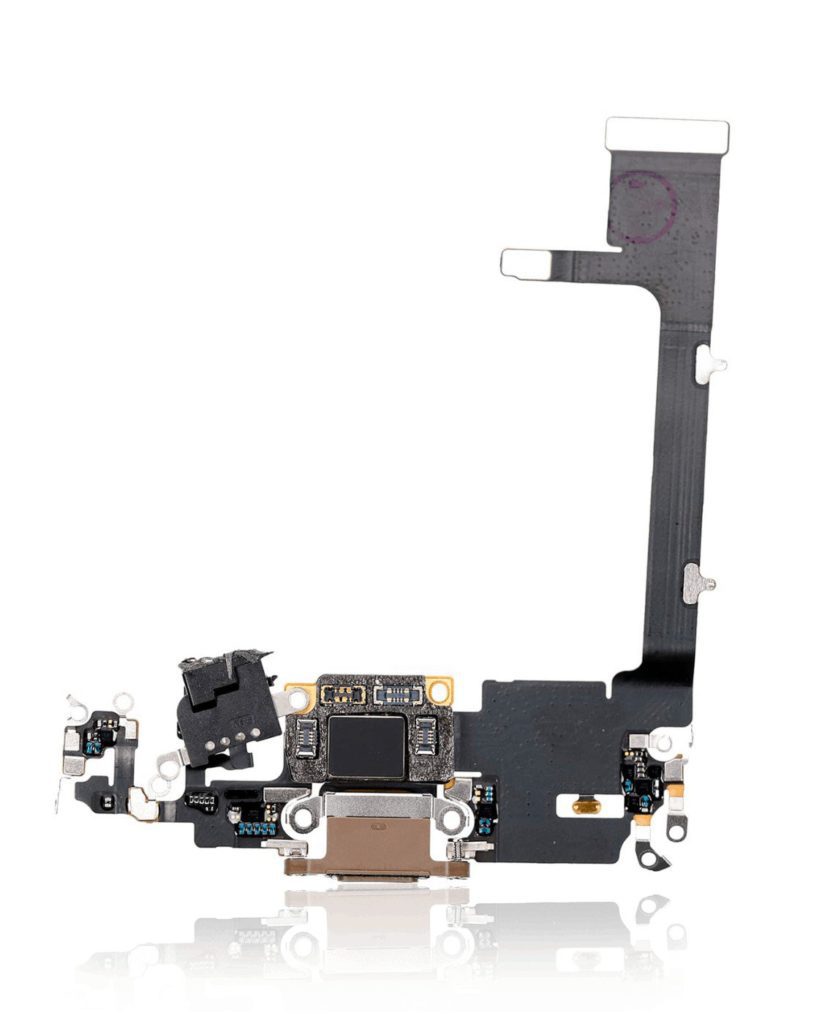 Charging Port Flex Cable With Board Compatible For iPhone 11 Pro (Gold) (Premium)
