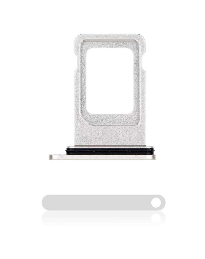 Single SIM Card Tray Compatible For iPhone 11 (White)