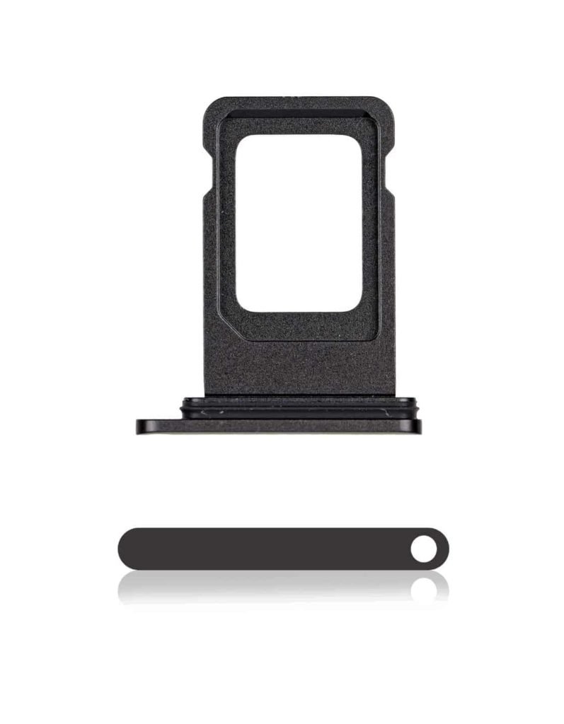 Single SIM Card Tray Compatible For iPhone 11 (Black)