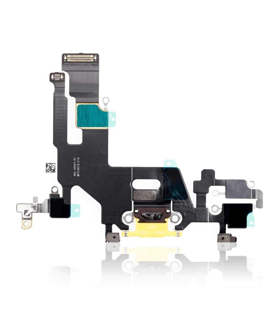 Charging Port Flex Cable Compatible For iPhone 11 (Premium) (Yellow)
