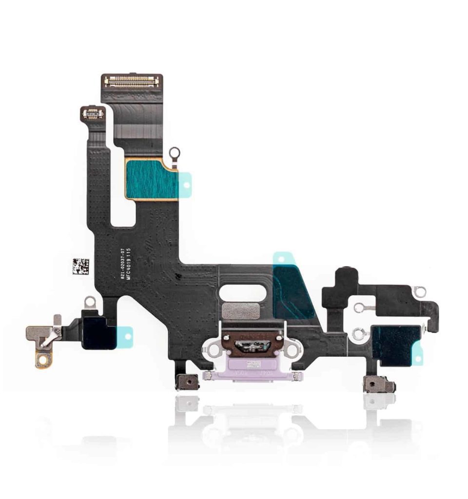 Charging Port Flex Cable Compatible For iPhone 11 (Premium) (Purple)