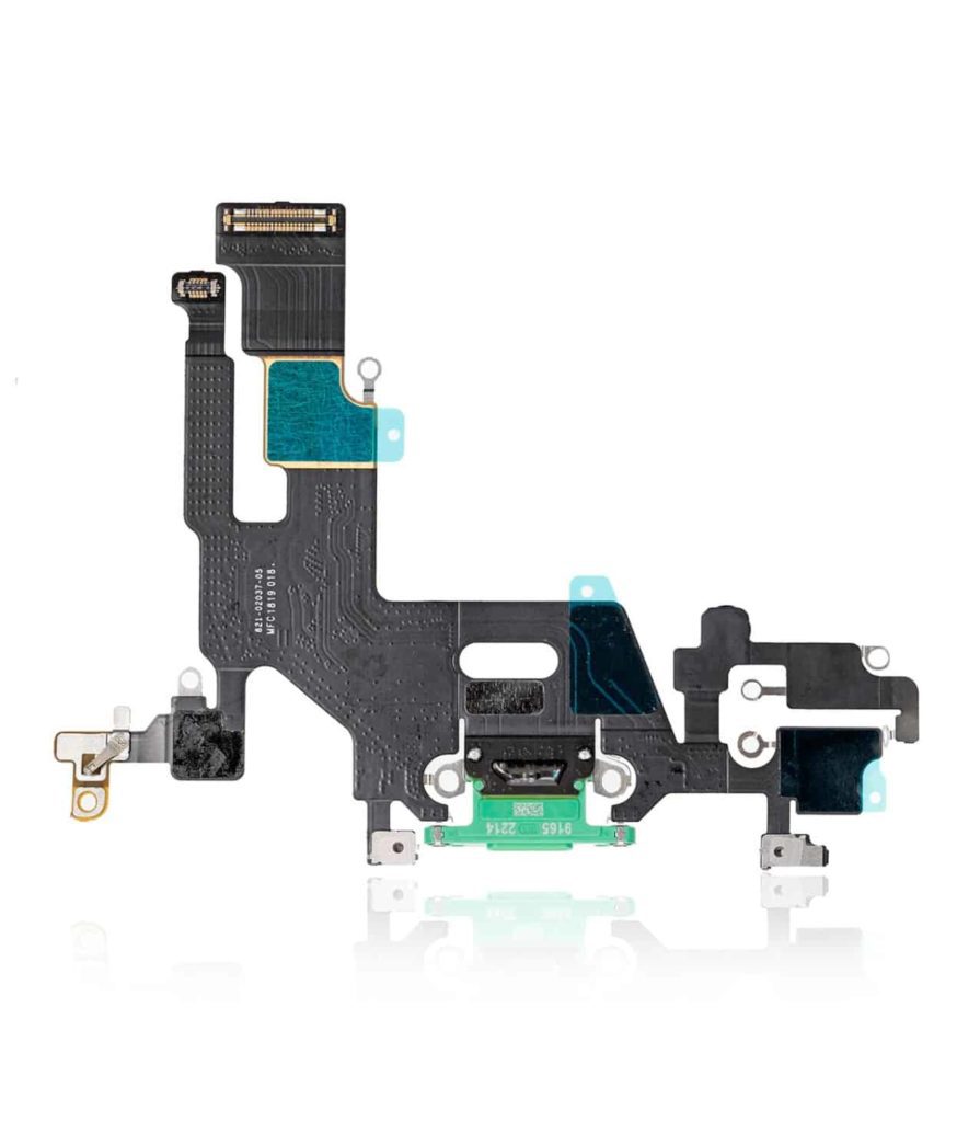 Charging Port Flex Cable Compatible For iPhone 11 (Premium) (Green)
