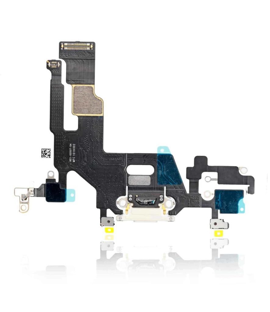 Charging Port Flex Cable Compatible For iPhone 11 (Premium) (White)
