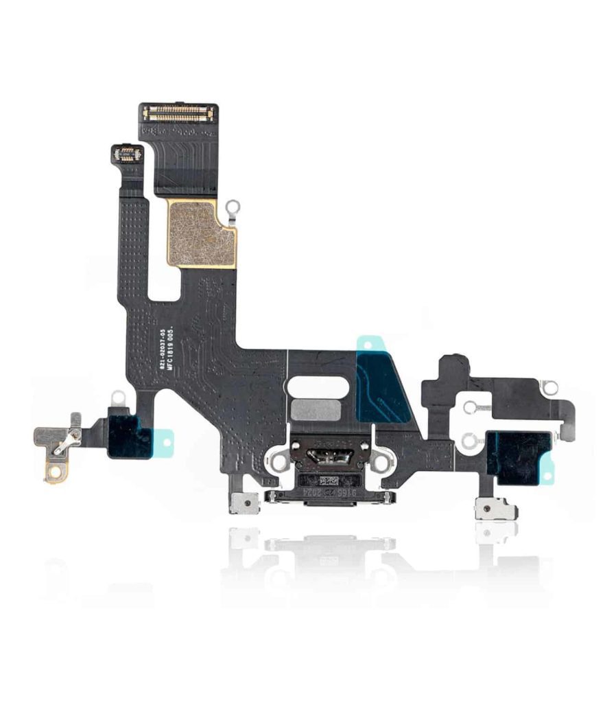 Charging Port Flex Cable Compatible For iPhone 11 (Premium) (Black)