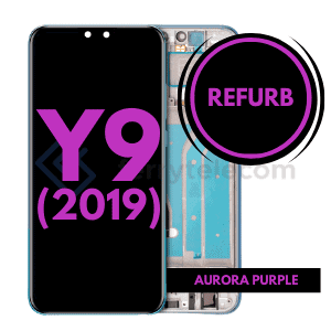 LCD Assembly With Frame For Huawei Y9 (2019) (Refurbished) (Aurora Purple)