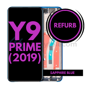 LCD ASSEMBLY WITH FRAME COMPATIBLE FOR HUAWEI Y9 PRIME (2019) (REFURBISHED) (SAPPHIRE BLUE)
