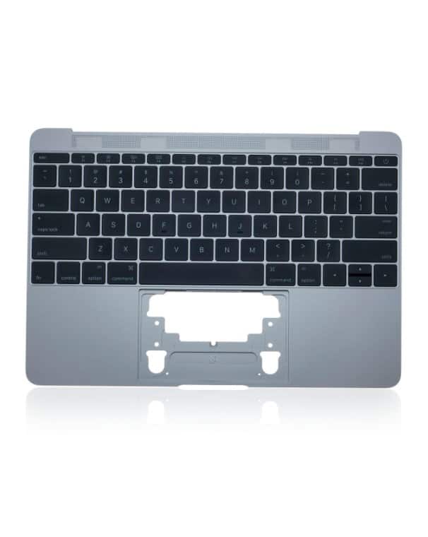 Top Case With Keyboard And Microphone For Macbook Retina 12" (A1534 / Early 2016 / Mid 2017) (Space Gray) (Us English)