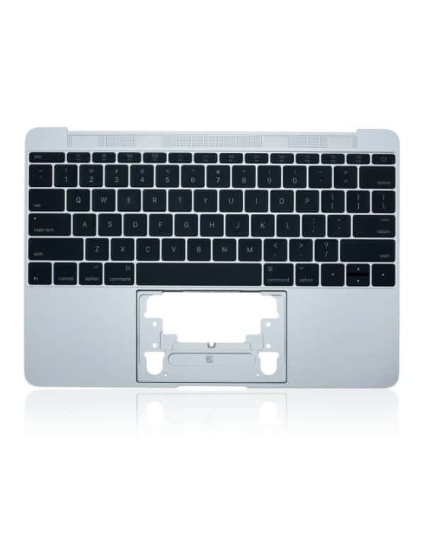 Top Case With Keyboard And Microphone For Macbook Retina 12" (A1534 / Early 2016 / Mid 2017) (Silver) (Us English)