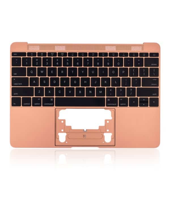 Top Case With Keyboard And Microphone For Macbook Retina 12" (A1534 / Early 2016 / Mid 2017) (Rose Gold) (Us English)