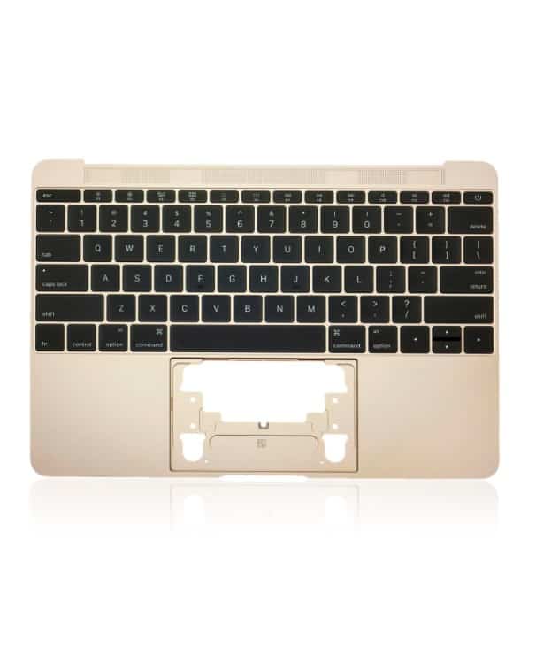 Top Case With Keyboard And Microphone For Macbook Retina 12" (A1534 / Early 2016 / Mid 2017) (Gold) (Us English)