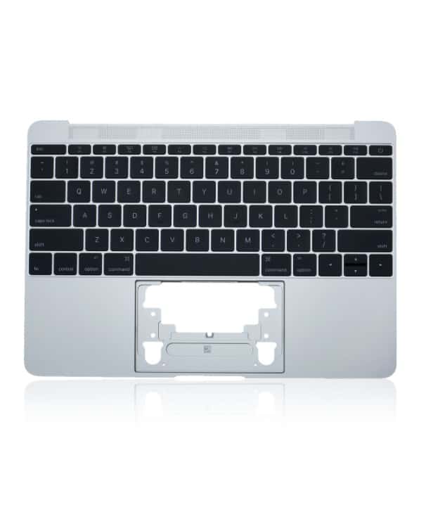 Top Case With Keyboard With Microphone For Macbook Retina 12" (A1534 / Early 2015) (Silver) (Us English)