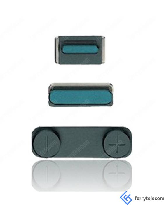 Hard Buttons Set Compatible For iPhone 5 (Power: Volume & Vibrator) (Black)