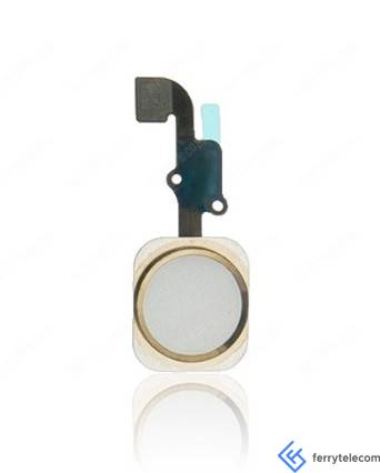 Home Button With Flex Compatible For iPhone 6 / 6 Plus (Gold)