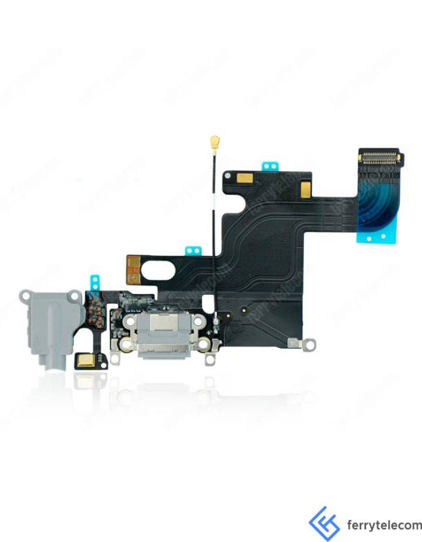 Charging Port Flex Cable Compatible For iPhone 6 (Aftermarket Quality) (Silver)