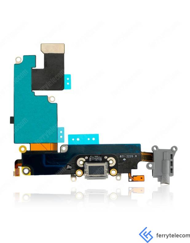 Charging Port Flex Cable Compatible For iPhone 6 Plus (Premium) (Space Grey)