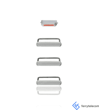 Hard Buttons (Power/Volume/Switch) Compatible For iPhone 6S (Silver)