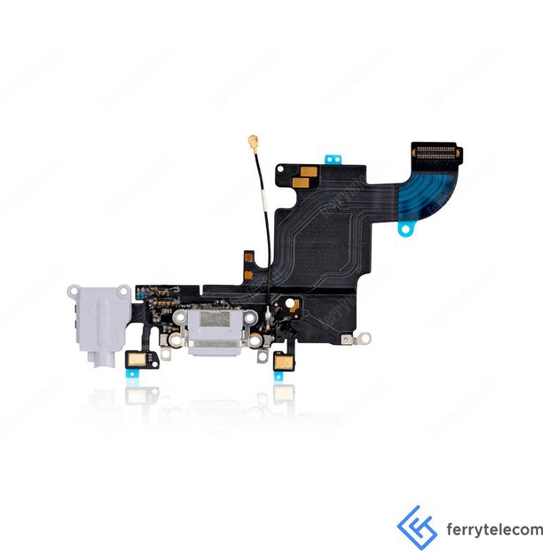 Charging Port Flex Cable Compatible For iPhone 6S (Aftermarket Quality) (Silver)