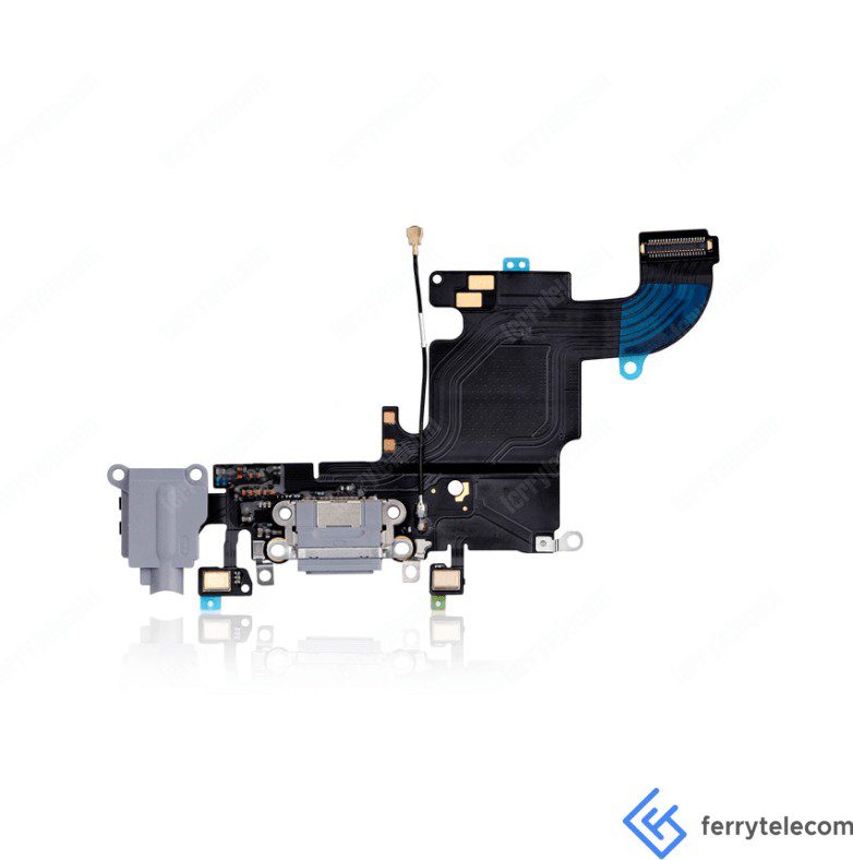 Charging Port Flex Cable Compatible For iPhone 6S (Premium) (Space Grey)