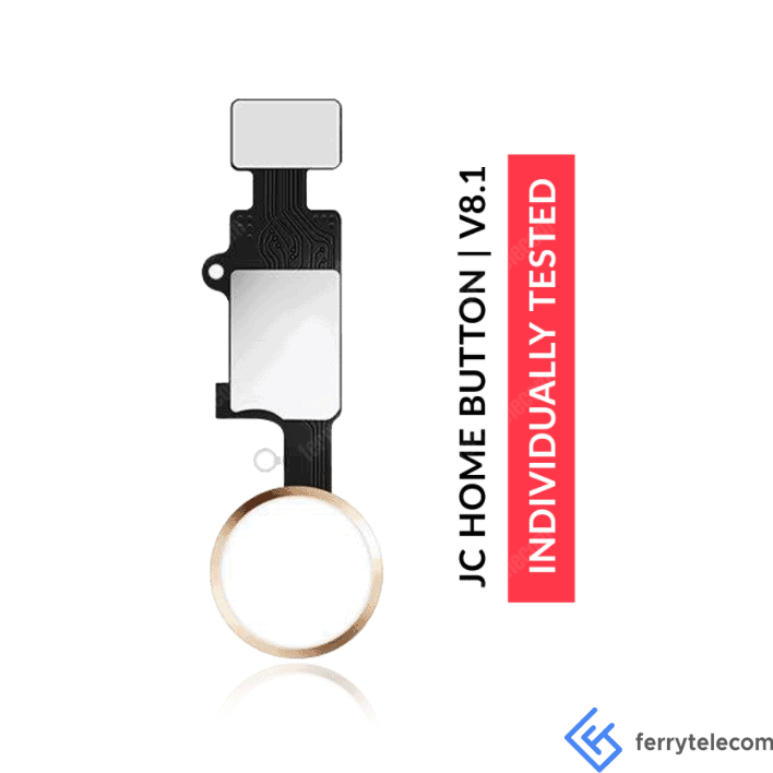 Home Button Solution Compatible For iPhone 7 / 7 Plus / 8 / 8 Plus / Se (2020/2022) (Gold) (Version 8.1 / Jc / Individually Tested For Functionality)