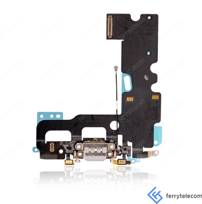 Charging Port Flex Cable Compatible For iPhone 7 (Original) (Silver)