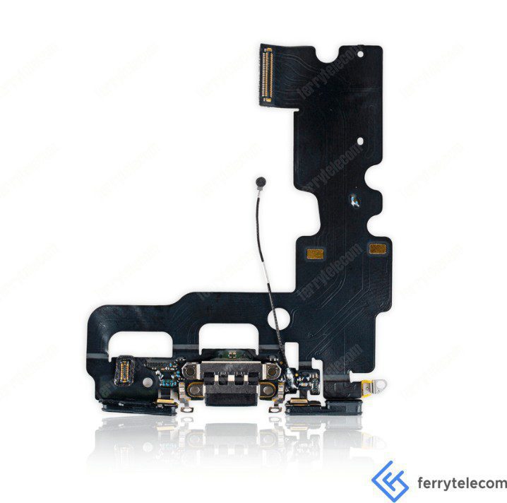 Charging Port Flex Cable Compatible For iPhone 7 (Original) (Jet / Matte Black)