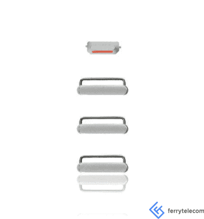 Hard Buttons (Power/Volume/Switch) Compatible For iPhone 6S Plus (Silver)
