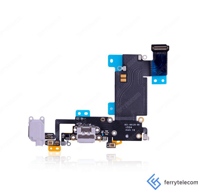 Charging Port Flex Cable Compatible For iPhone 6S Plus (Aftermarket Quality) (Silver)
