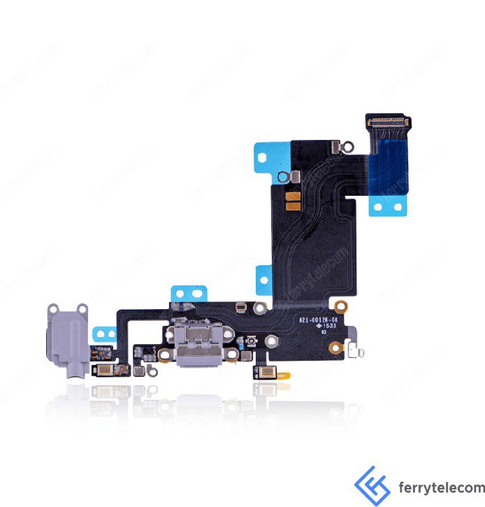 Charging Port Flex Cable Compatible For iPhone 6S Plus (Premium) (Space Grey)