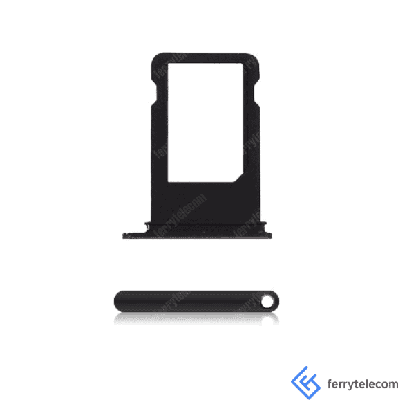 SIM Tray Compatible For iPhone 7 (Jet Black)