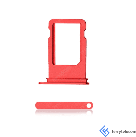 SIM Tray Compatible For iPhone 7 (Red)