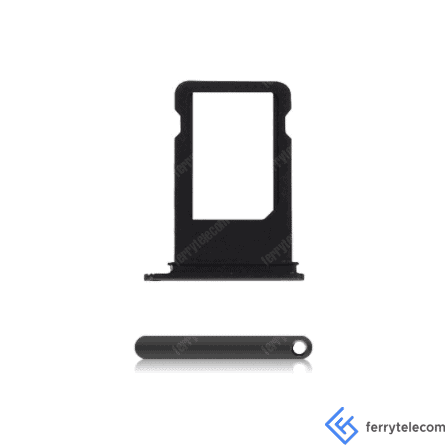 SIM Tray Compatible For iPhone 7 Plus (Matte Black)