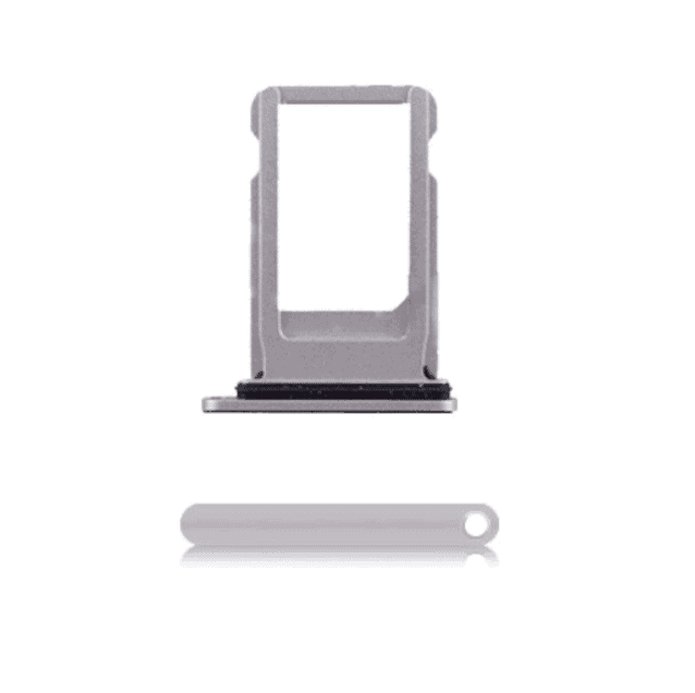 SIM Tray Compatible For iPhone 8 Plus (Silver)