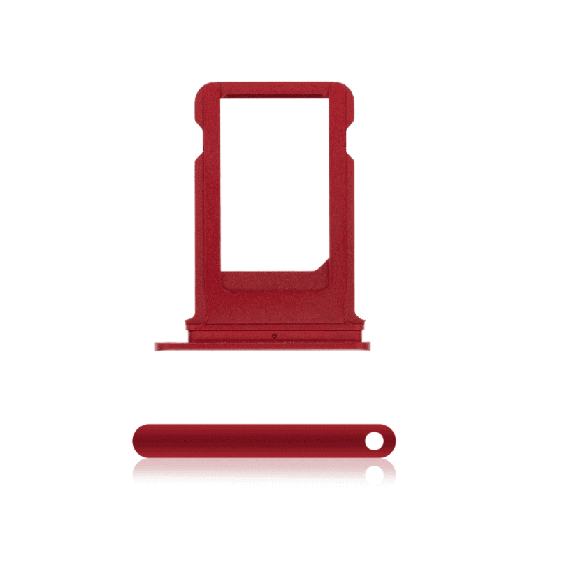 SIM Tray Compatible For iPhone 8 Plus (Red)