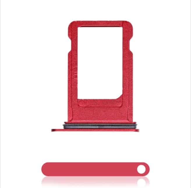 SIM Tray Compatible For iPhone 8 / Se (2020/2022) (Red)