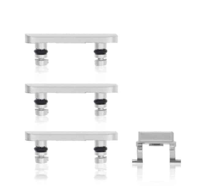 Hard Buttons (Power/Volume/Switch) Compatible For iPhone 8 Plus (Silver)