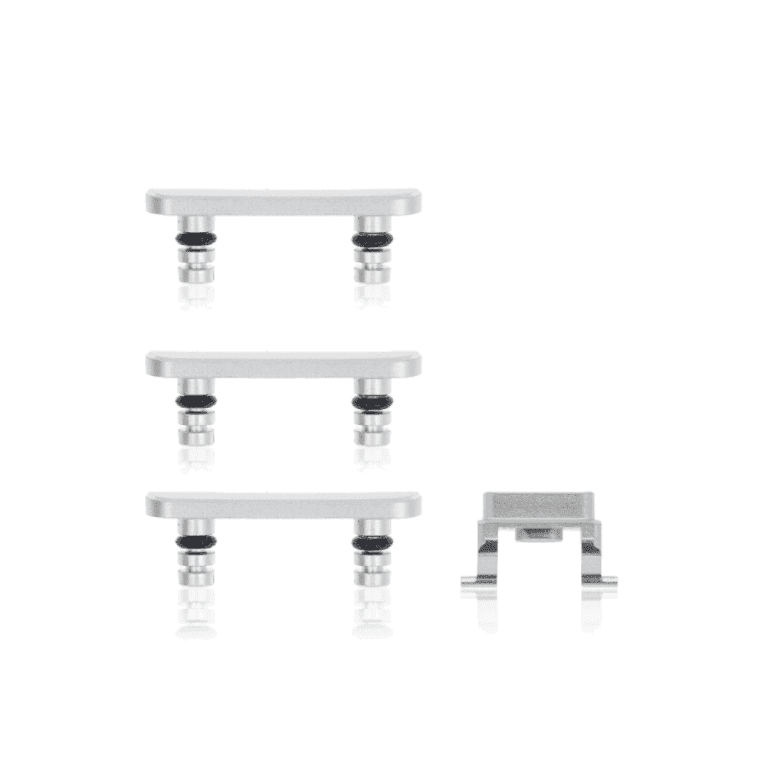 Hard Buttons (Power/Volume/Switch) Compatible For iPhone 8 (Silver)